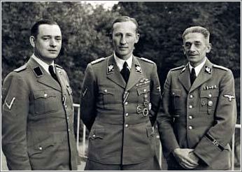 Horst Bohme, Hedrich and Karl Hermann Frank in Prague